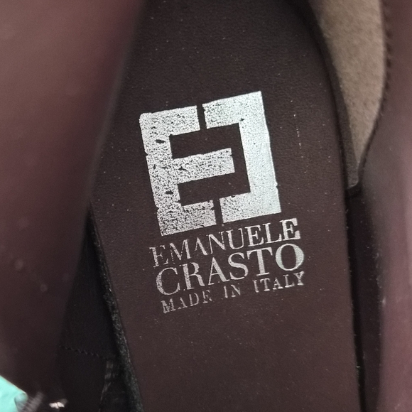 Western Ankle Boots Distressed Leather Pointed Toe Side Zip Emanuele Crasto - Picture 13 of 13